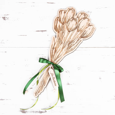Holzblumenstrauß „Tulpe“